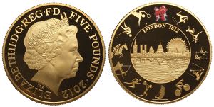 Great Britain, Elizabeth II, 5 Pounds 2012, ... 