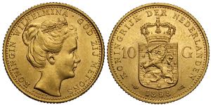 Netherlands, Wilhelmina I, 10 Gulden 1898, ... 