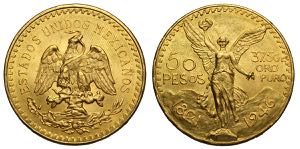Mexico, Republic, 50 Pesos 1946, Au mm 37 ... 