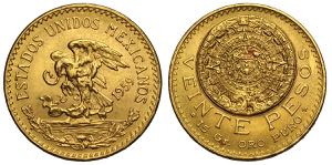 Mexico, Republic, 20 Pesos 1959, Au mm 27,5 ... 