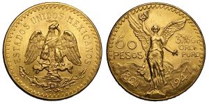 Mexico, Republic, 50 Pesos 1947, Au mm 37 ... 