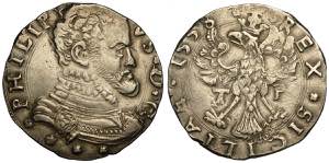 Messina, Filippo II, 4 Tarì 1558, Ag mm 32 ... 