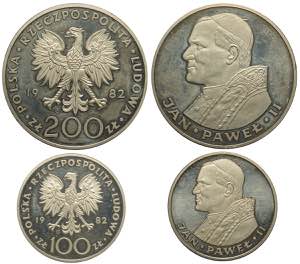 Poland, Republic, 200+100 Zlotych 1982, Ag ... 