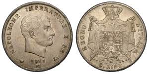 Milano, Napoleone I Re dItalia, 5 Lire ... 