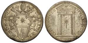 Roma, Clemente XI (1700-1721), Testone 1700, ... 