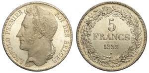 Belgium, Leopold I, 5 Francs 1833 position ... 