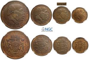 Gabon, Republic, Copper Pattern Proof Set ... 