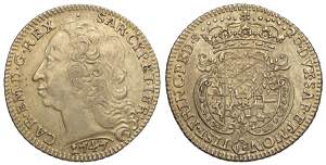 Savoia, Carlo Emanuele III, Lira 1747, Rara ... 