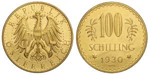 Austria, Republic, 100 Schilling 1930, Au ... 