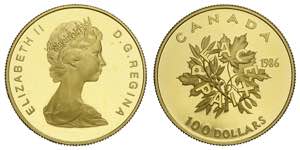 Canada, Elizabeth II, 100 Dollars 1986, Au ... 