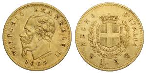 Regno dItalia, Vittorio Emanuele II, 5 Lire ... 
