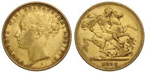 Australia, Victoria, Sovereign 1883-S, Au mm ... 