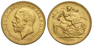 Australia, George V, Sovereign 1931-P, Au mm ... 
