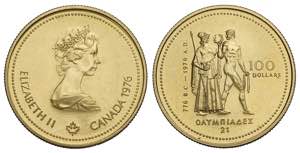 Canada, Elizabeth II, 100 Dollars 1976, Au ... 