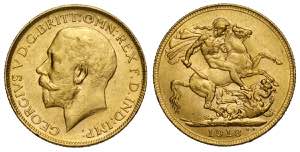 Australia, George V, Sovereign 1918-P, Au mm ... 