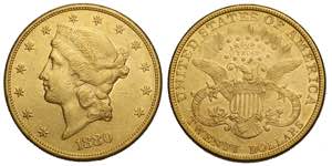 United States of America, 20 Dollars 1880, ... 