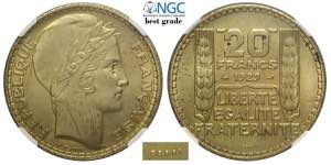 France, Modern Republic, 20 Francs 1929 ... 