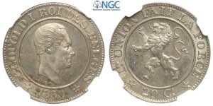 Belgium, Leopold I, 20 Centimes 1860, CuNi ... 