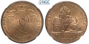 Belgium, Leopold I, 10 Centimes 1832 coin ... 