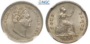 Great Britain, William IV, 4 Pence 1837 ... 