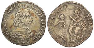 Modena, Francesco I dEste, 2 Lire 1658, ... 