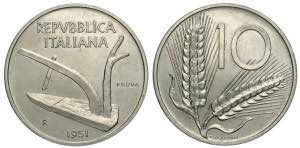 Repubblica Italiana, Monetazione in Lire, 10 ... 