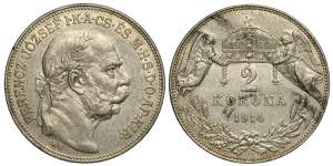 Hungary, Franz Joseph I, 2 Korona 1914, Rara ... 