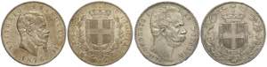 Regno dItalia, Lotto di 2 monete: 5 Lire ... 