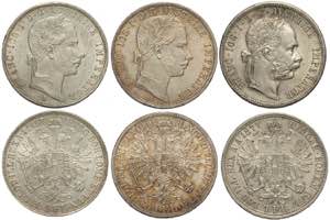 Austria, Franz Joseph I, Lot of 3 coins: ... 