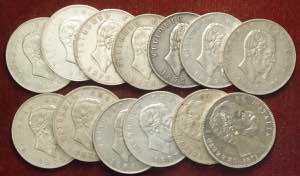 Regno dItalia, Lotto di 13 monete da 5 Lire ... 