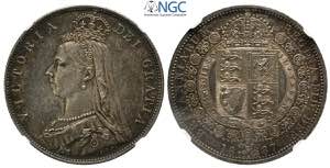 Great Britain, Victoria, 1/2 Crown 1887, Ag ... 