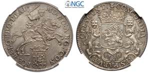 Netherlands Utrecht, 1/2 Ducaton 1780, Ag mm ... 