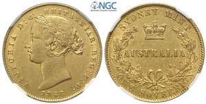 Australia, Victoria, Sovereign 1868, Au mm ... 