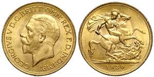 South Africa, George V, Sovereign 1930-SA, ... 