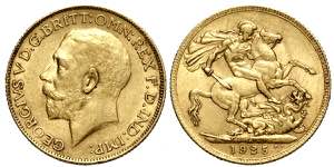 South Africa, George V, Sovereign 1925-SA, ... 