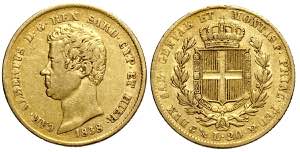 Savoia, Carlo Alberto, 20 Lire 1838 Genova, ... 
