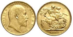 Australia, Edward VII, Sovereign 1902-P, Au ... 