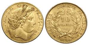 France, Modern Republics, 10 Francs 1899-A, ... 