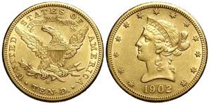 United States of America, 10 Dollars 1902-S, ... 