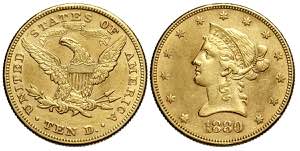 United States of America, 10 Dollars 1880, ... 