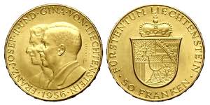 Liechtenstein, Franz Joseph II, 50 Franken ... 