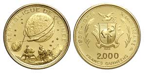 Guinea, Republic, 2000 Francs 1969 Lunar ... 