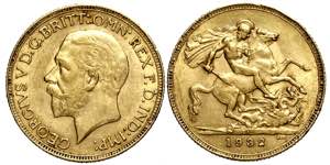 South Africa, George V, Sovereign 1932-SA, ... 