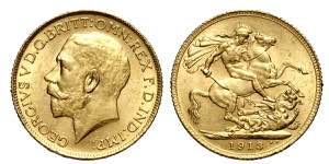 Great Britain, George V, Sovereign 1913, Au ... 