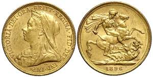 Australia, Victoria, Sovereign 1896-M, Au mm ... 