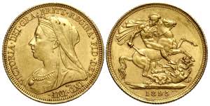 Australia, Victoria, Sovereign 1895-S, Au mm ... 