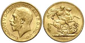 Australia, George V, Sovereign 1912-M, Au mm ... 