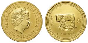 Australia, Elizabeth II, 100 Dollars 2007, ... 