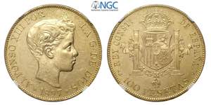 Spain, Alfonso XIII, 100 Pesetas 1897 (97), ... 