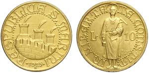 San Marino, Vecchia Monetazione, 10 Lire ... 